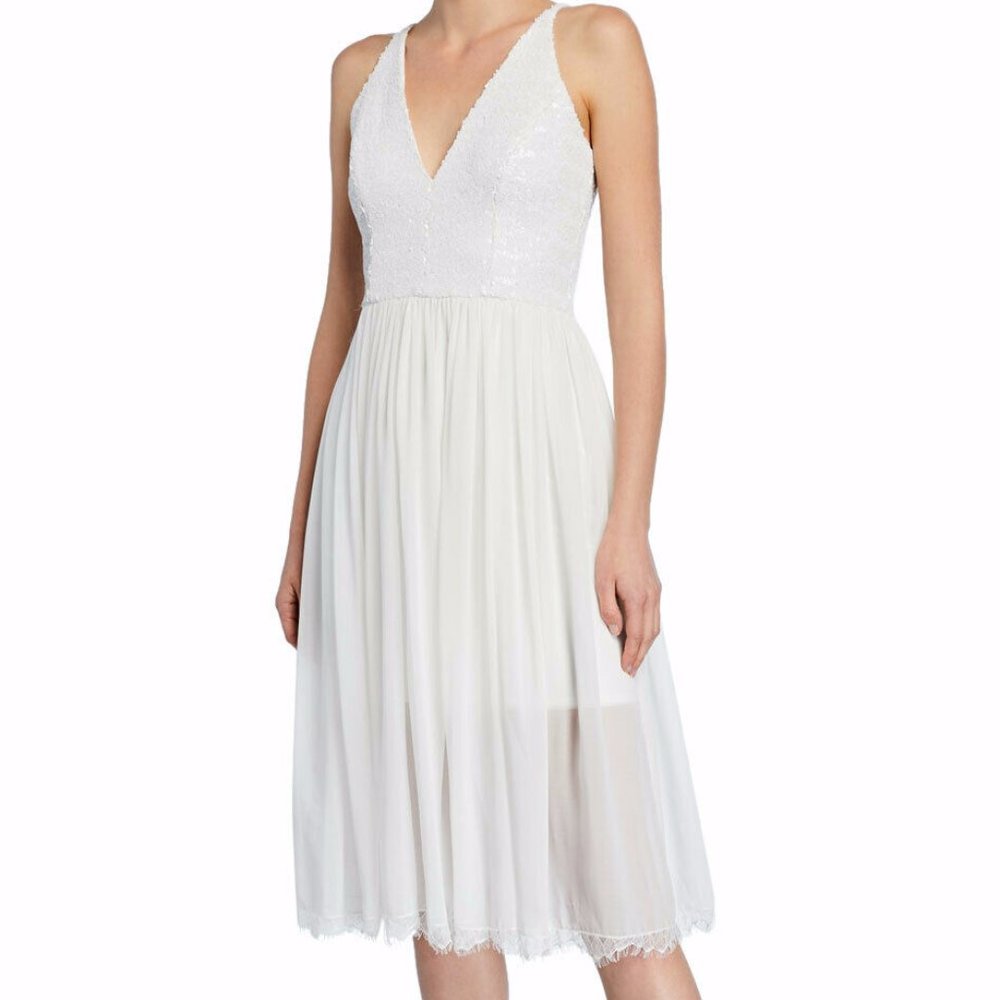 Dress The Population Sequin Bodice CHIFFON, NEW, S